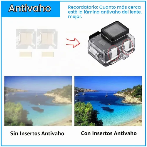 Vista 5 de Para Gopro Hero 8 Accesorios Negro Protección Impermeable Carcasa Caso Buceo 60M Protector para Gopro Hero 8 Deportes Cámara, IP68