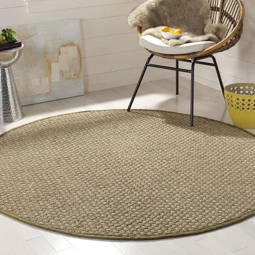 Vista 156 de SAFAVIEH Natural Fiber Collection NF114A - Alfombra de pasillo de hierba marina con patrón de tejido de cesta y borde, de 2 pies 6 pulgadas x 16