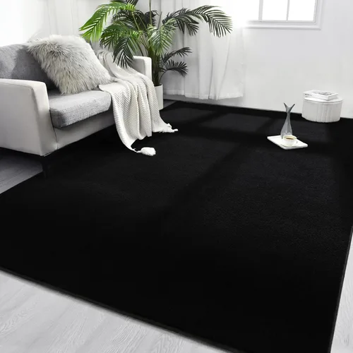 Vista 32 de FlyDOIT Alfombras redondas para dormitorio, sala de estar, 4 x 4, color negro, súper suaves, cómodas, gruesas, de espuma viscoelástica, alfombra