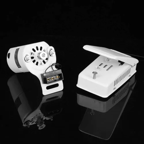 Vista 6 de Pedal de pie para máquina de coser, pedal de interruptor de acción de velocidades variables de 100 W con motor para piezas de máquina de coser