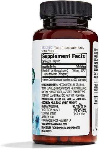 Vista 2 de Whole Foods Market, Vitamina K2, 90