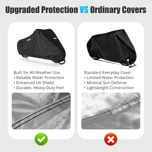 Vista 7 de 300D Motorcycle Cover Waterproof Outdoor 96.5 inch