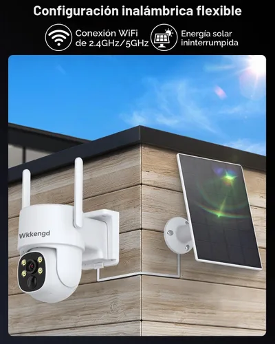 Vista 4 de Sistema de cámara de seguridad inalámbrica solar 2K para exteriores