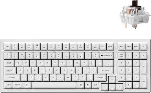 Vista 11 de Keychron Teclado mecánico personalizado K4 Pro con interruptor marrón K Pro intercambiable en caliente, QMK/VIA Macro programable Bluetooth