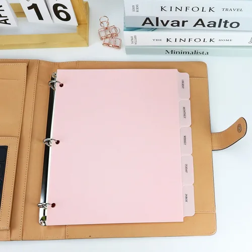 Vista 4 de Koqye Separadores de índice de carpeta de plástico con pestañas