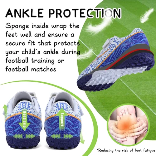 Vista 5 de CBUSTER Zapatos de fútbol para niños, zapatos de fútbol para niñas