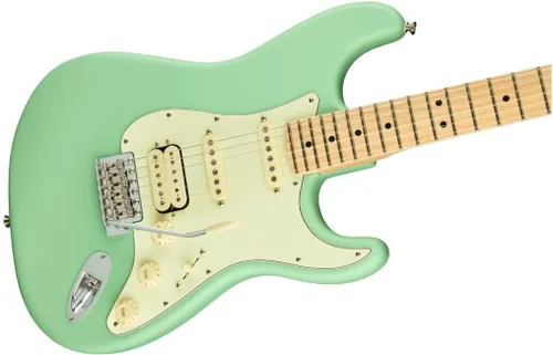 Vista 4 de Fender American Performer Stratocaster HSS - Espuma de mar satinada verde con diapasón de arce