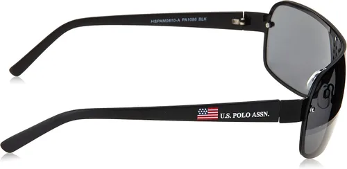 Vista 3 de U.S. Polo Assn. Men's Pa1086 Metal Shield Uv400 Protective Rectangular Sunglasses. Classic Gifts for Him, 137 Mm