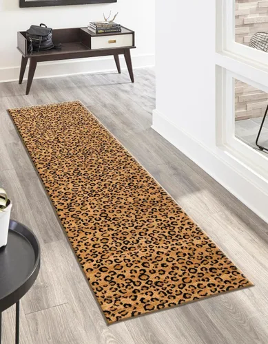 Vista 18 de Unique Loom Wildlife Collection - Alfombra de área inspirada en animales con bordes de guepardo, 3 pies 3 pulgadas x 5 pies 3 pulgadas, marfil/negro