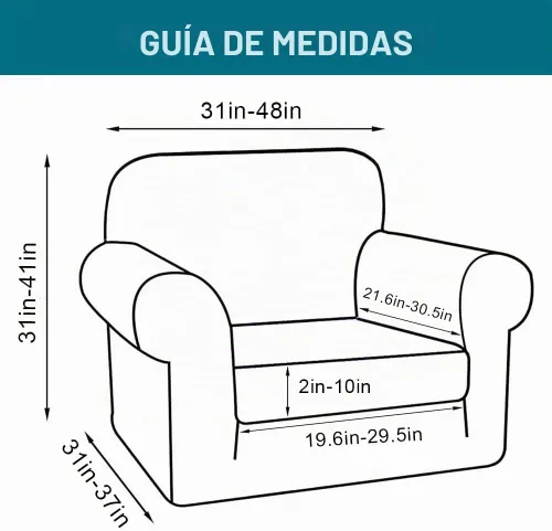 Vista 2 de Turquoize 2 fundas para sillas de sala de estar, funda de sofá con fundas de cojín individuales, funda de muebles para sillas (silla, beige biscotti)