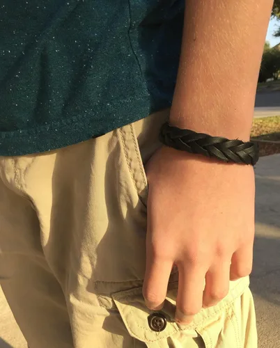 Vista 7 de Pulsera de cuero genuina, difusor de aceites esenciales