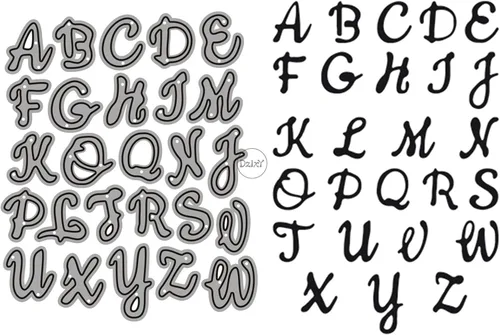 Vista 11 de DzIxY Troqueles de corte de metal con número de letras inglesas para hacer tarjetas, troquelados, troquelados, álbumes de recortes, plantillas