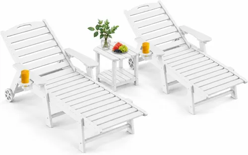 Vista 21 de Silla de salón al aire libre, silla de salón de patio de HDPE con Negro