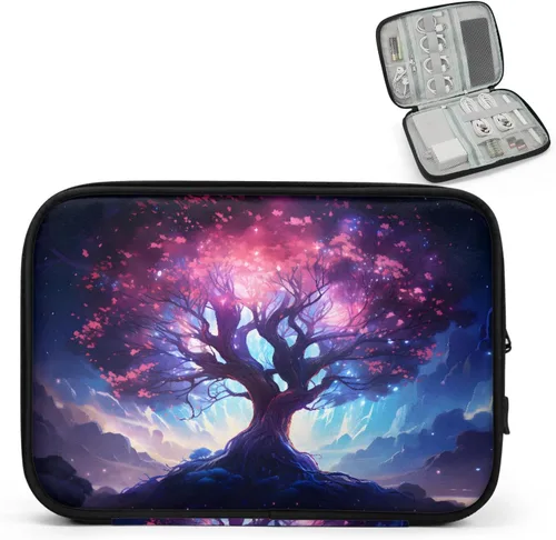 Vista 17 de Autumn Leaves Fall Electronics Travel Organizer Case, Tech Accessories Cable Storage Bag for Cords, Charger, Phone, Hard Drive
