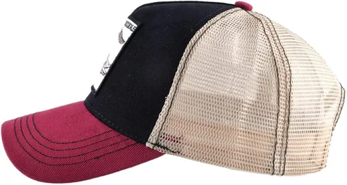 Vista 2 de Gorra de béisbol unisex de malla animal con parche cuadrado Snapback
