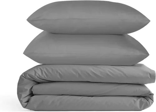 Vista 11 de URBANHUT Juego de funda de edredón tamaño Queen (3 piezas), 100% algodón de 400 hilos (sin rellenos), tejido satinado de lujo, funda de edredón
