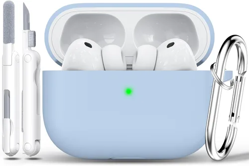 Vista 23 de RFUNGUANGO - Funda de silicona para AirPods Pro con auriculares, aguacate