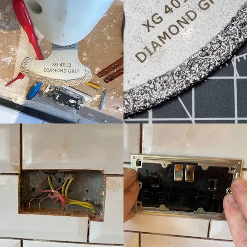Vista 9 de XXGO 4 piezas de cuchillas oscilantes de diamante multiherramienta para quitar lechada de arena XG4202S Lo mejor para la eliminación de lechada