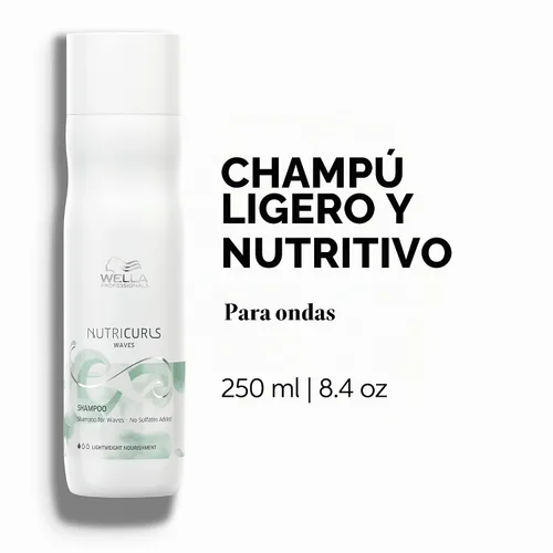 Vista 2 de WELLA PROFESSIONALS Nutricurls Champú para Ondas Formulado con Complejo Nutritivo Nutricurls Nutricurls Nutrir y Define Sin Sulfatos