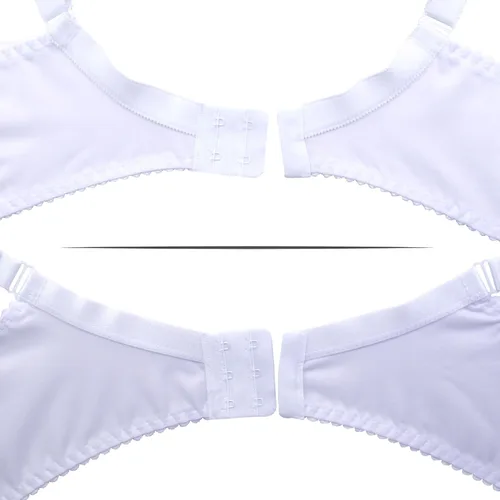 Vista 8 de frugue Brasier reductor sin forro para mujer, sin varillas, talla grande, cobertura completa