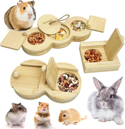 Vista 8 de Hamiledyi Conejillo de Indias Juguetes de madera Conejo Juguetes Sniff n