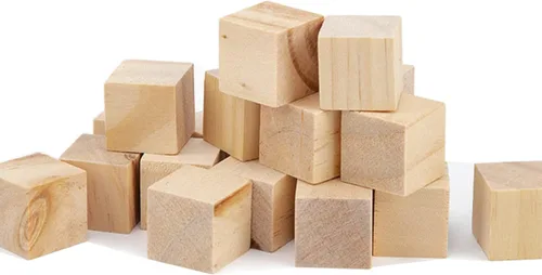 Vista 10 de Bloques de madera para manualidades, cubos de madera sin terminar, bloques cuadrados de madera de pino natural de 1 cm, cubos de madera para artes