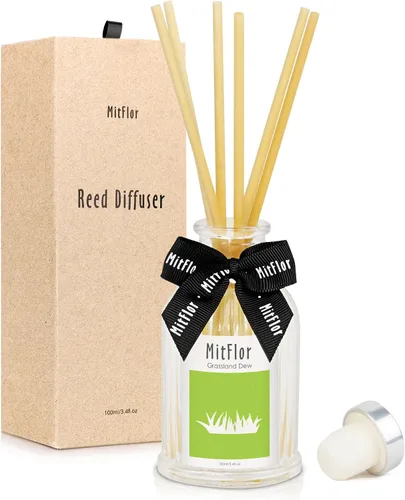 Vista 10 de MitFlor - Difusor de habitación, juego de difusor de varillas de ciprés de cedro con varillas de ratán natural, aromas refrescantes y limpios