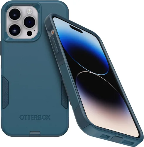 Vista 15 de OtterBox Funda para iPhone 14 Pro Max (solamente) de la serie Commuter - Negro, delgada y resistente, apta para bolsillo, con protección de puerto