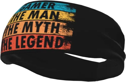 Vista 3 de Gamer The Man The Myth The Legend Headband for Men Women Sports Sweatband for Fitness Exercise Moisture Wicking Running Yoga Hairbands