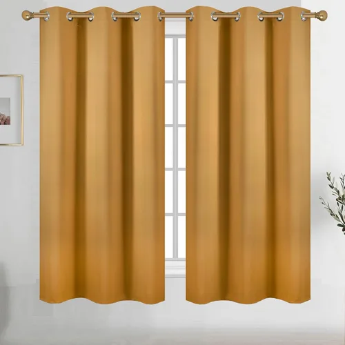 Vista 167 de Diraysid Cortinas opacas beige con ojales para dormitorio, con aislamiento térmico, cortinas de oscurecimiento de habitación, 38 x 54 pulgadas, 2