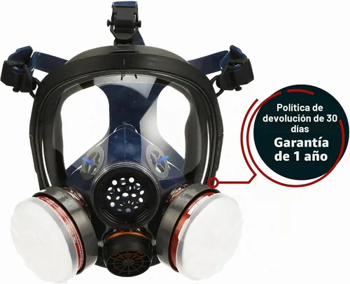 Vista 5 de Parcil Distribution Full Face Respirator Mask - Air Purifying, Organic Vapor & Particulate - Industrial Use - CE Tested