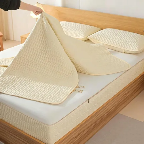 Vista 14 de Mattress Encasement Fully Zippered, Quilted 6-Sided Dustproof Cover Azul Oscuro