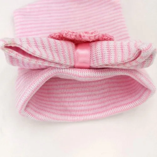 Vista 6 de HUIXIANG Gorro para recién nacido de algodón suave para niña, con gorro de lazo grande, bebé