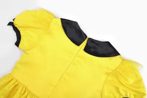 Vista 6 de ReliBeauty Disfraz de abeja animada para niñas, vestido de tul de Halloween