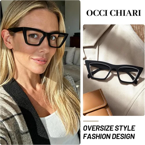 Vista 3 de OCCI CHIARI Anteojos de lectura anchos para mujer con bisagra de resorte