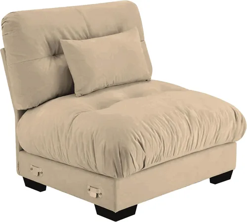 Vista 20 de SoarFlash Moderno sofá reclinable de terciopelo para sala de estar, sofá biplaza para apartamento, sofá de almacenamiento con marco de madera Azul