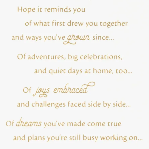 Vista 3 de Tarjeta de aniversario de Hallmark para pareja (Momentos perfectos)