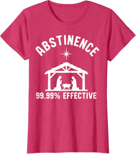 Vista 11 de Abstinence 99.99 Percent Effective Nativity Christmas Joke T-Shirt