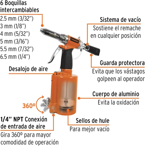 Vista 2 de Remachadora de aire 1/4