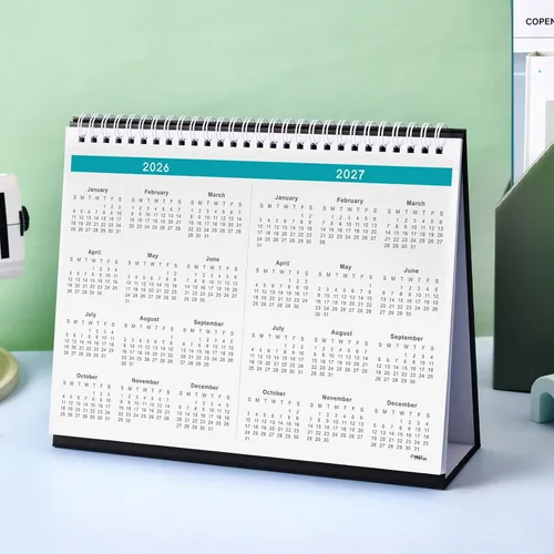 Vista 7 de Calendario de escritorio 2026-2027 – Calendario de escritorio de julio de 2026 a diciembre de 2027, calendario de 10 x 8.3 pulgadas, calendario