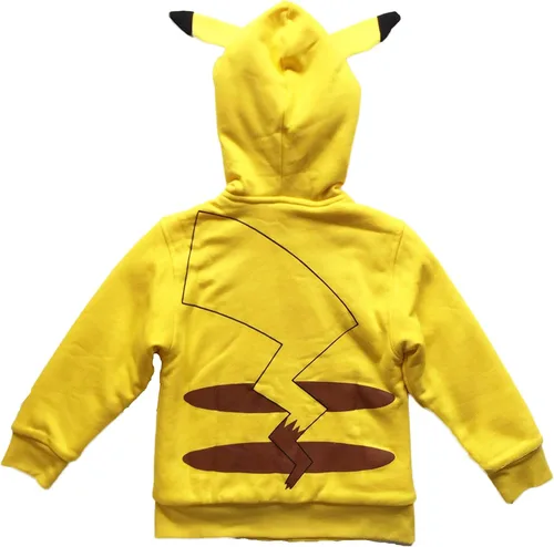 Vista 6 de Pokemon Sudadera con capucha de vellón Sherpa para niños de Pikachu, Amarillo