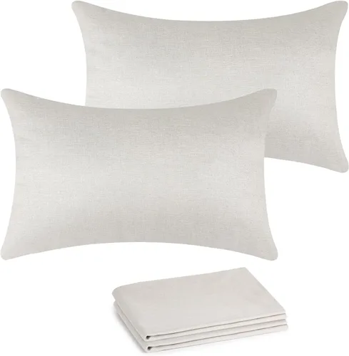 Vista 12 de Fundas de almohada de sublimación en blanco de 16 x 16 pulgadas, fundas de almohada beige a granel para vinilo de transferencia de calor, juego de 6