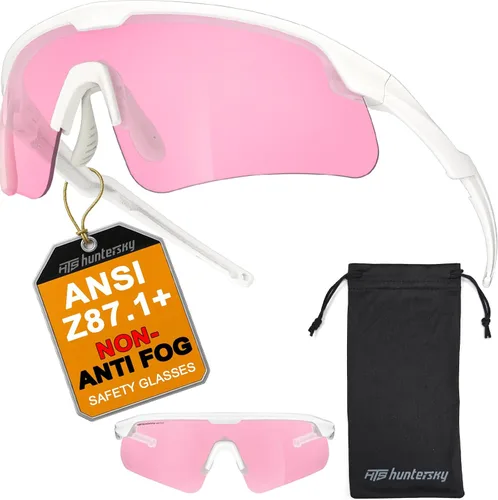 Vista 12 de HTS HUNTERSKY Gafas de Protección Ocular Antiniebla Deportivas de Seguridad para Mujeres y Hombres para Correr, Ciclismo, Conducción, Pickleball