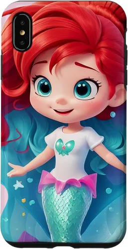 Vista 7 de Funda para iPhone 14 con diseño de sirenita