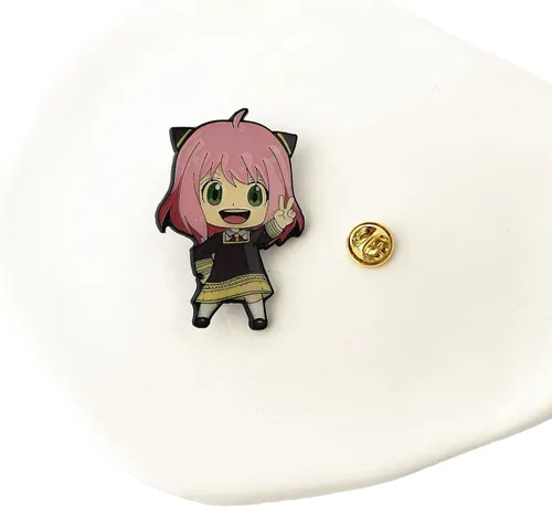 Vista 4 de Pin de metal de anime, pin de aleación de zinc de dibujos animados