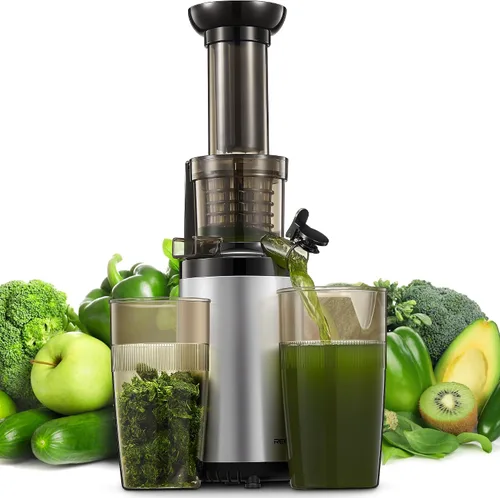 Vista 8 de Máquinas de exprimir con masticación, Reemix - Extractor de jugos de prensa fría, compacto y de tamaño pequeño, nutriente y rico en vitaminas, libre