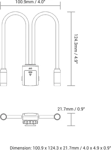 Vista 9 de JJC Luz de brazo macro LED portátil de 10 pulgadas, CRI 95+ 5600K, 5 niveles ajustables, luces de relleno flexibles, USB-C, blanca