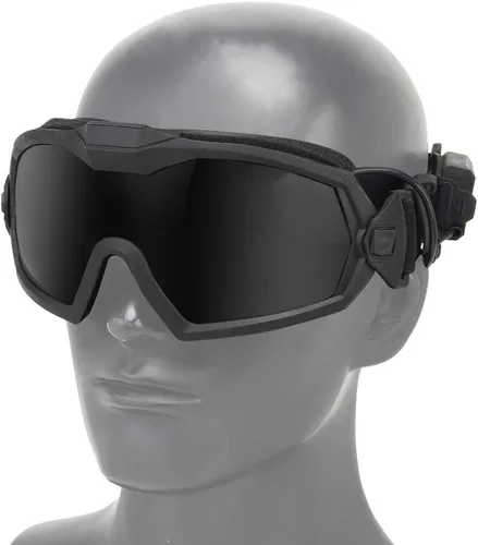 Vista 3 de H World Shopping Gafas de Airsoft antivaho con ventilador y lente intercambiable para disparos militares, gafas de seguridad y gafas