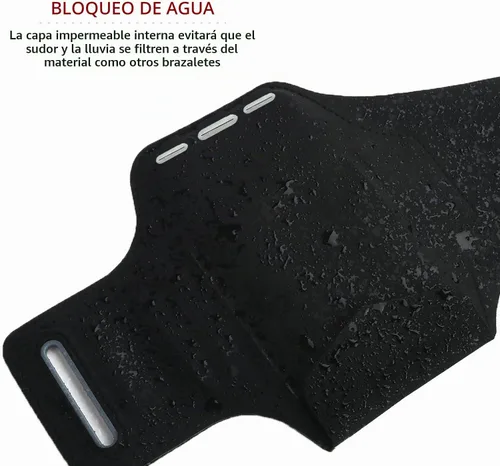 Vista 4 de Brazalete para correr impermeable para Samsung Galaxy S25/S24/S23/S22/S21/S20. Soporte deportivo para corredores