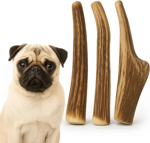 Vista 15 de WhiteTail Naturals - Cuernos de ciervo para perros pequeños (paquete de 12) cuernos masticables naturales para cachorros y pequeños masticadores